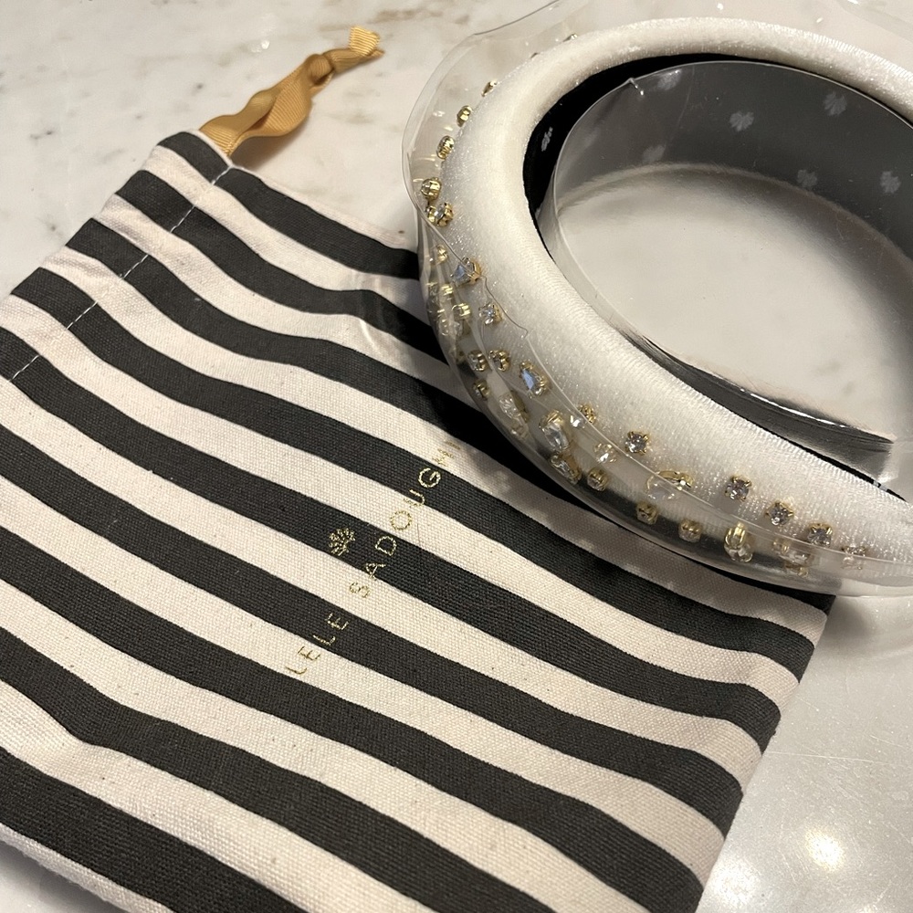 Ivory Mixed Crystal (padded) Headband